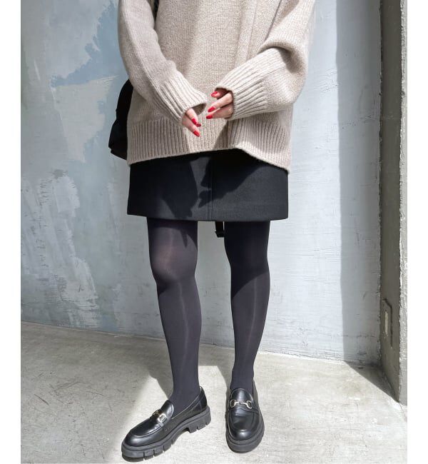 Spick and Span「《追加》メルトンAラインミニスカート」|スカート|