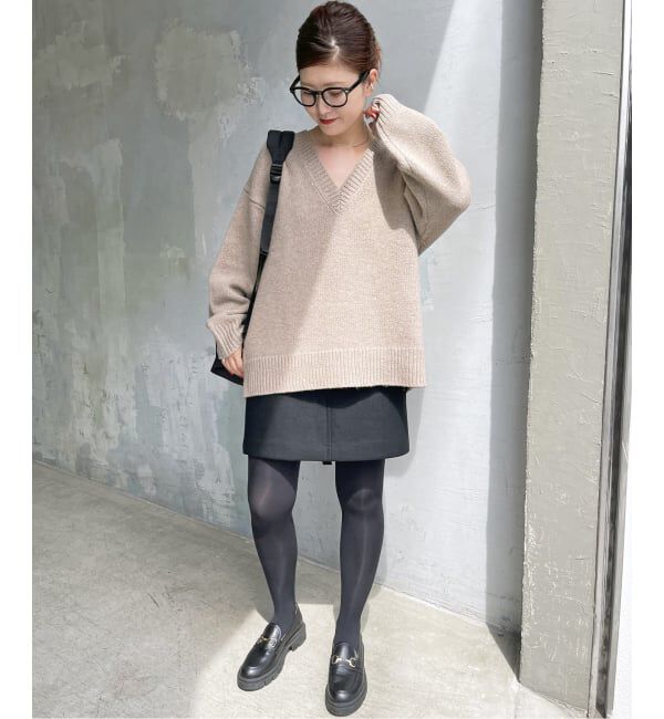 Spick and Span「《追加》メルトンAラインミニスカート」|スカート|