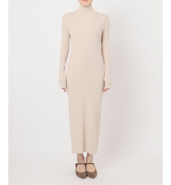 NOBLE「《WEB限定カラー・追加》RY/PLリブハイネックロングワンピース」|ワンピース|