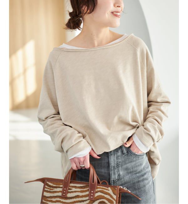 Spick and Span「《WEB限定 / 追加予約》コットンスラブクルーネックプルオーバー」|Tシャツ・カットソー|