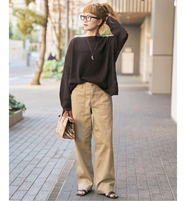 Spick and Span「《予約》コットンリネンギマリンクスルーズプルオバー」|ニット・セーター|