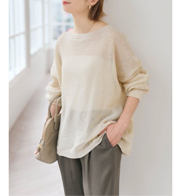 Spick and Span「《予約》コットンリネンギマリンクスルーズプルオバー」|ニット・セーター|