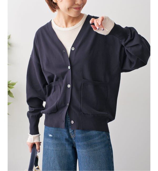 Spick and Span「《追加予約》コットンハイゲージカーディガン」|カーディガン|