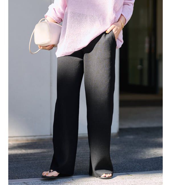 FRAMeWORK「≪予約≫スムースストレートパンツ」|その他|ブラック