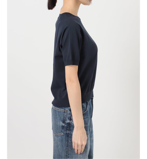 Spick and Span「《予約》18G CO/PE ハーフスリーブプルオーバー」|ニット・セーター|