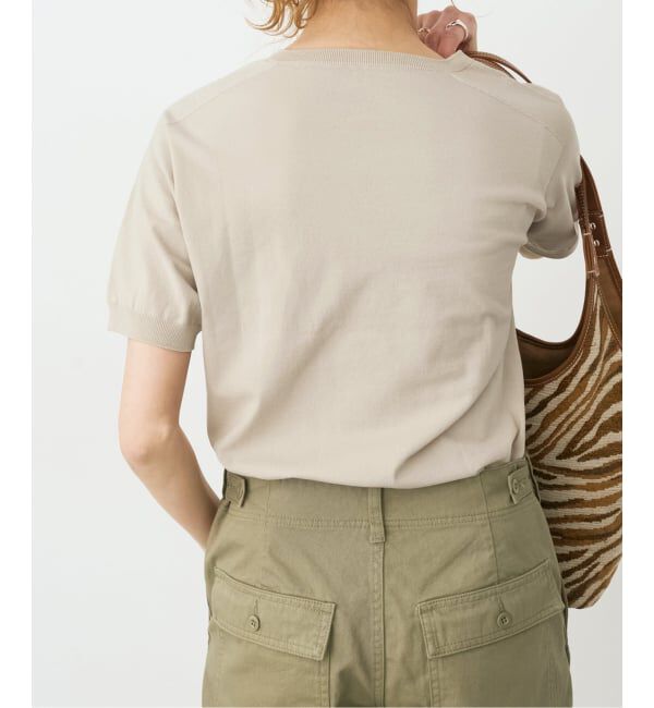 Spick and Span「《予約》18G CO/PE ハーフスリーブプルオーバー」|ニット・セーター|