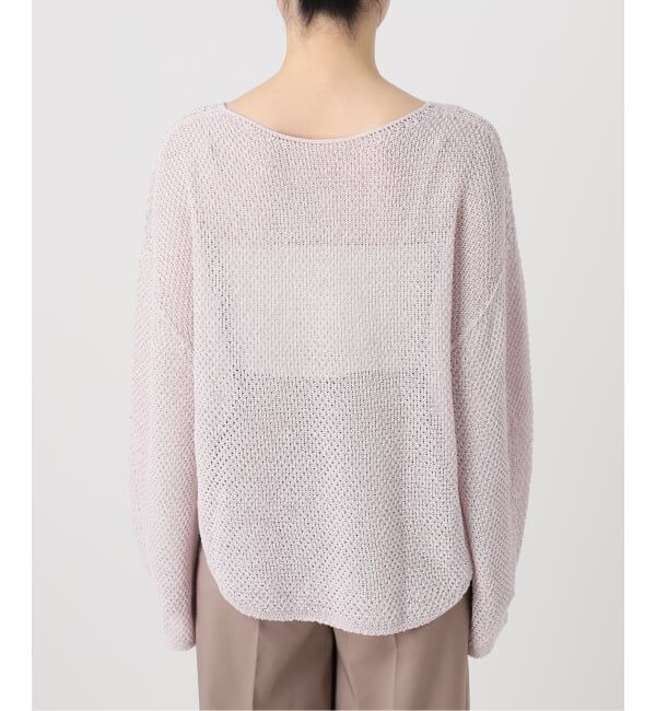 NOBLE「《WEB＆日本橋店限定・追加予約》ペーパーヤーン カノコBACK Vプルオーバー」|ニット・セーター|