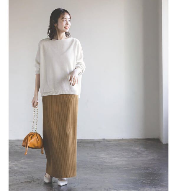 NOBLE「《WEB限定追加予約》ペーパーヤーン裏天竺プルオーバー」|ニット・セーター|