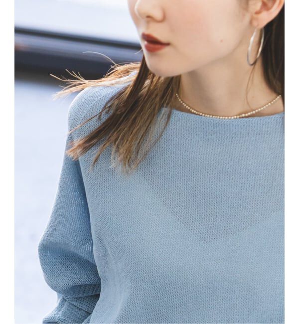 NOBLE「《WEB限定追加予約》ペーパーヤーン裏天竺プルオーバー」|ニット・セーター|