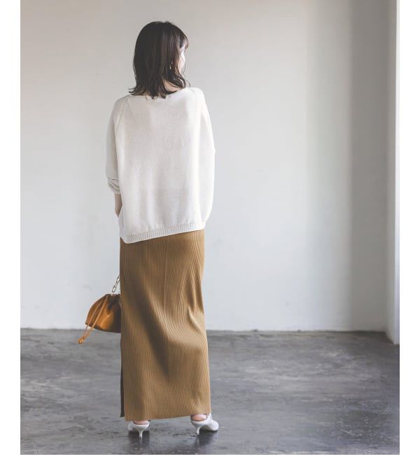 NOBLE「《WEB限定追加予約》ペーパーヤーン裏天竺プルオーバー」|ニット・セーター|