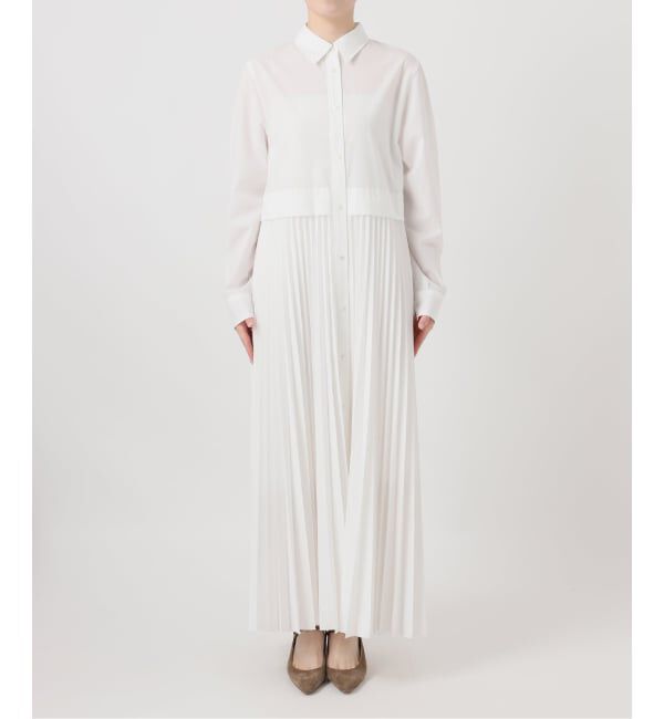 NOBLE「《追加予約》プリーツシャツワンピース」|ワンピース|