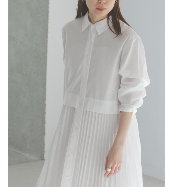 NOBLE「《追加予約》プリーツシャツワンピース」|ワンピース|