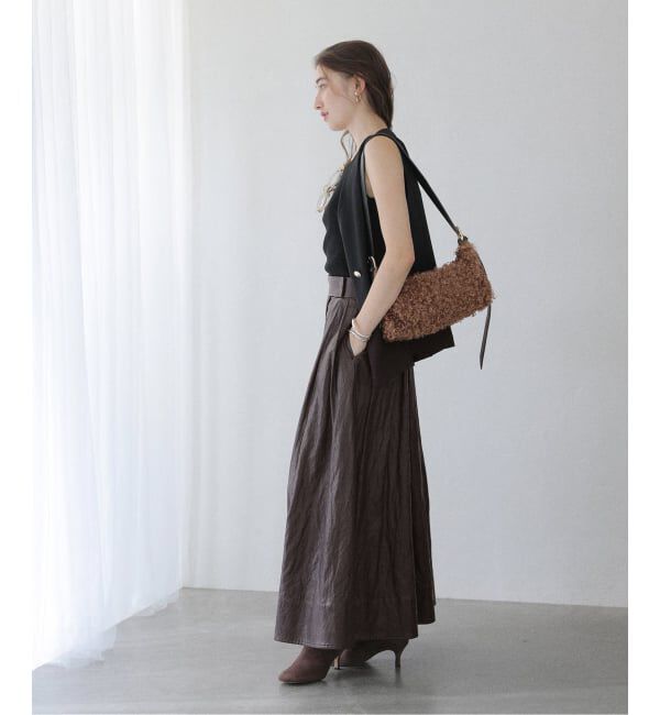  「【洗える】ウォッシャブルレザーライクスカート」|スカート|