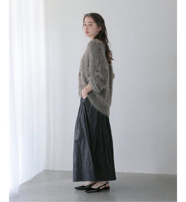  「【洗える】ウォッシャブルレザーライクスカート」|スカート|