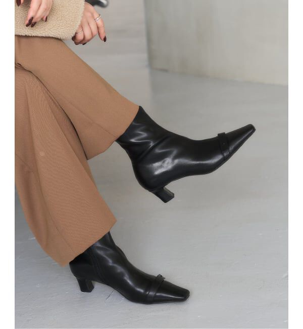  「4.5cm2WAYリボンショートブーツ」|ショートブーツ|