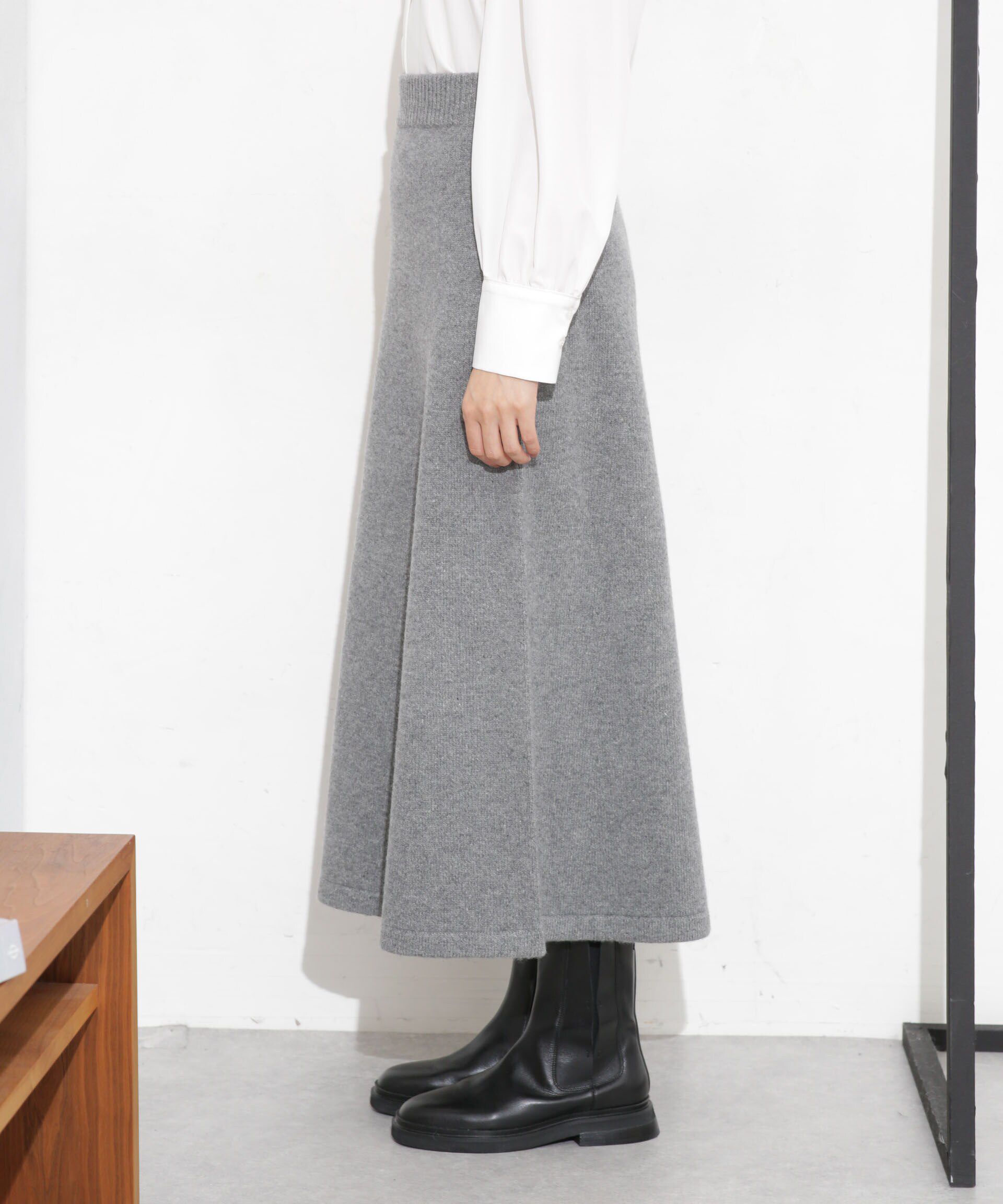 nano･universe「MUSIC ウールカシミヤフレアスカート(セットアップ可)」|スカート|