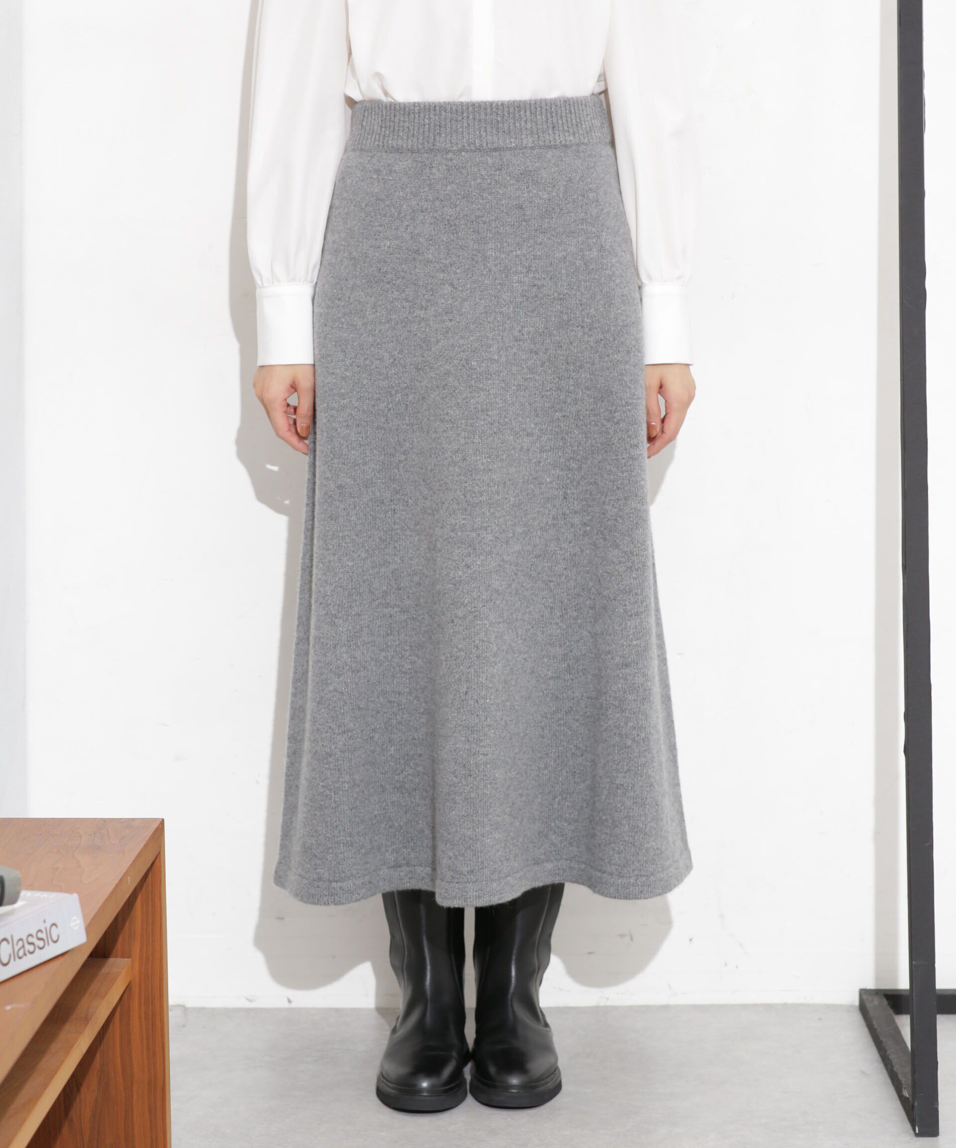 nano･universe「MUSIC ウールカシミヤフレアスカート(セットアップ可)」|スカート|