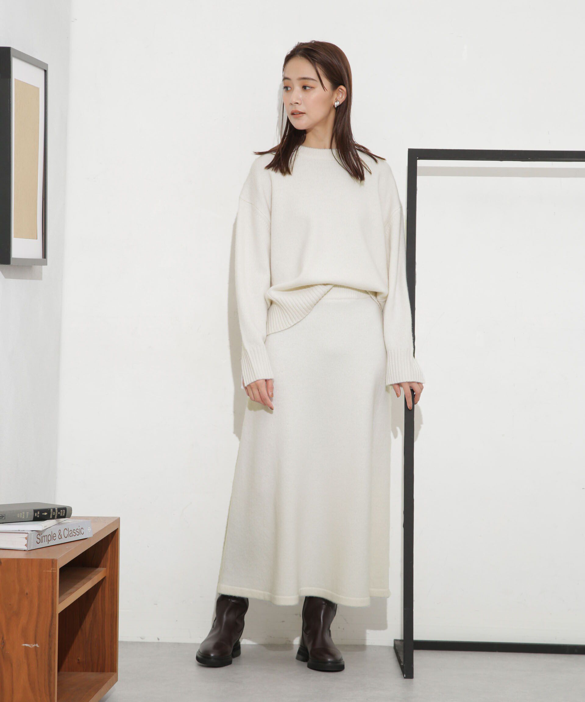 nano･universe「MUSIC ウールカシミヤフレアスカート(セットアップ可)」|スカート|