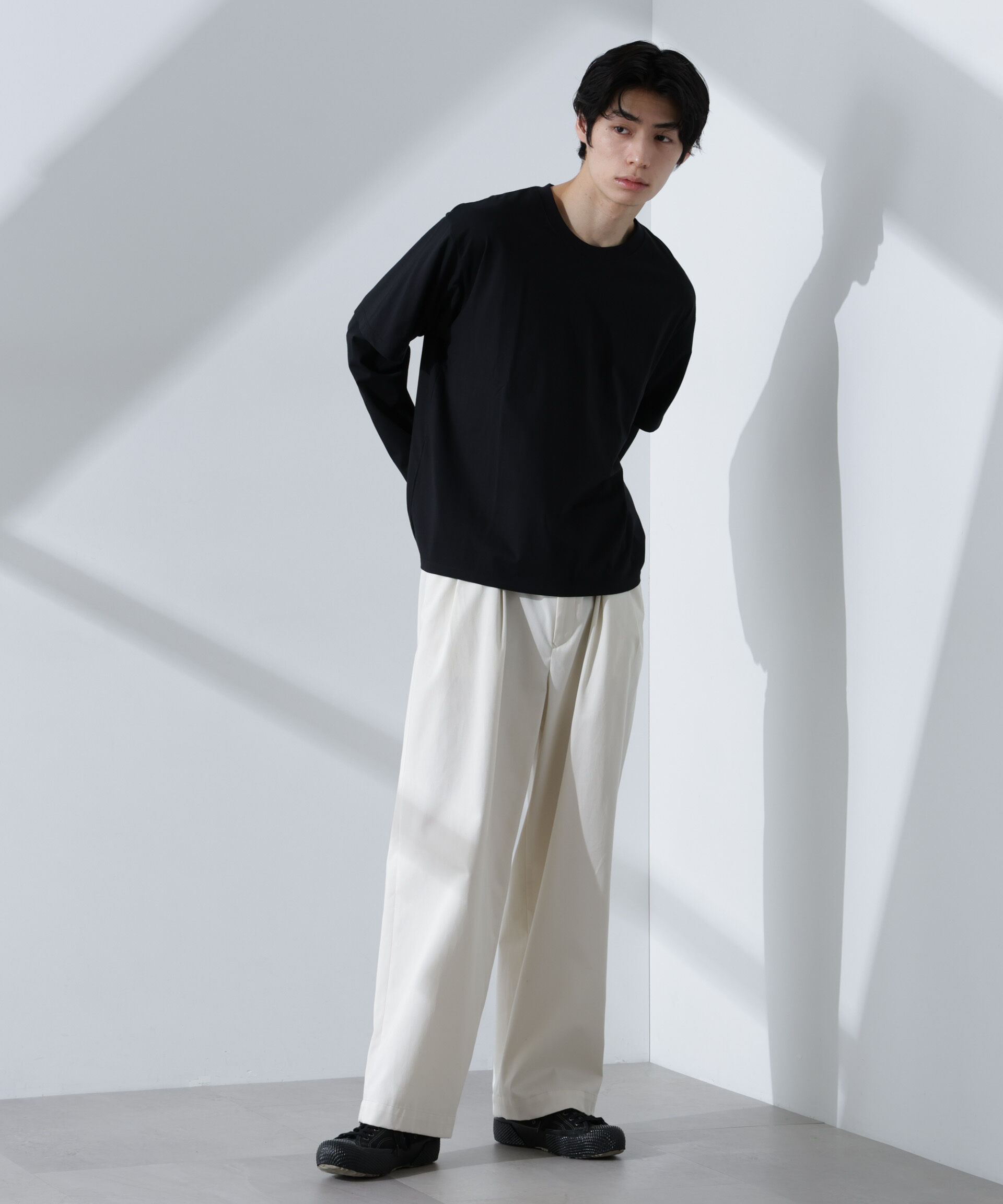 nano･universe「WEB限定/フェイクレイヤードTシャツ 長袖」|Tシャツ・カットソー|