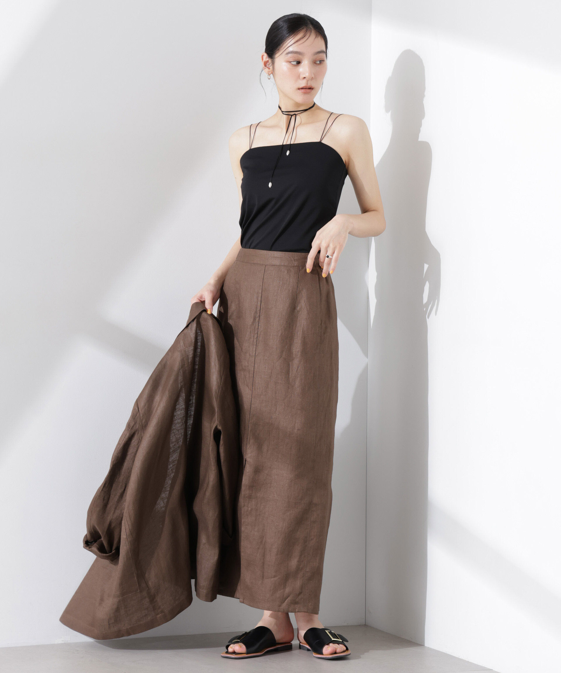 nano･universe「ストレッチポンチカップ付きベアトップキャミソール」|Tシャツ・カットソー|