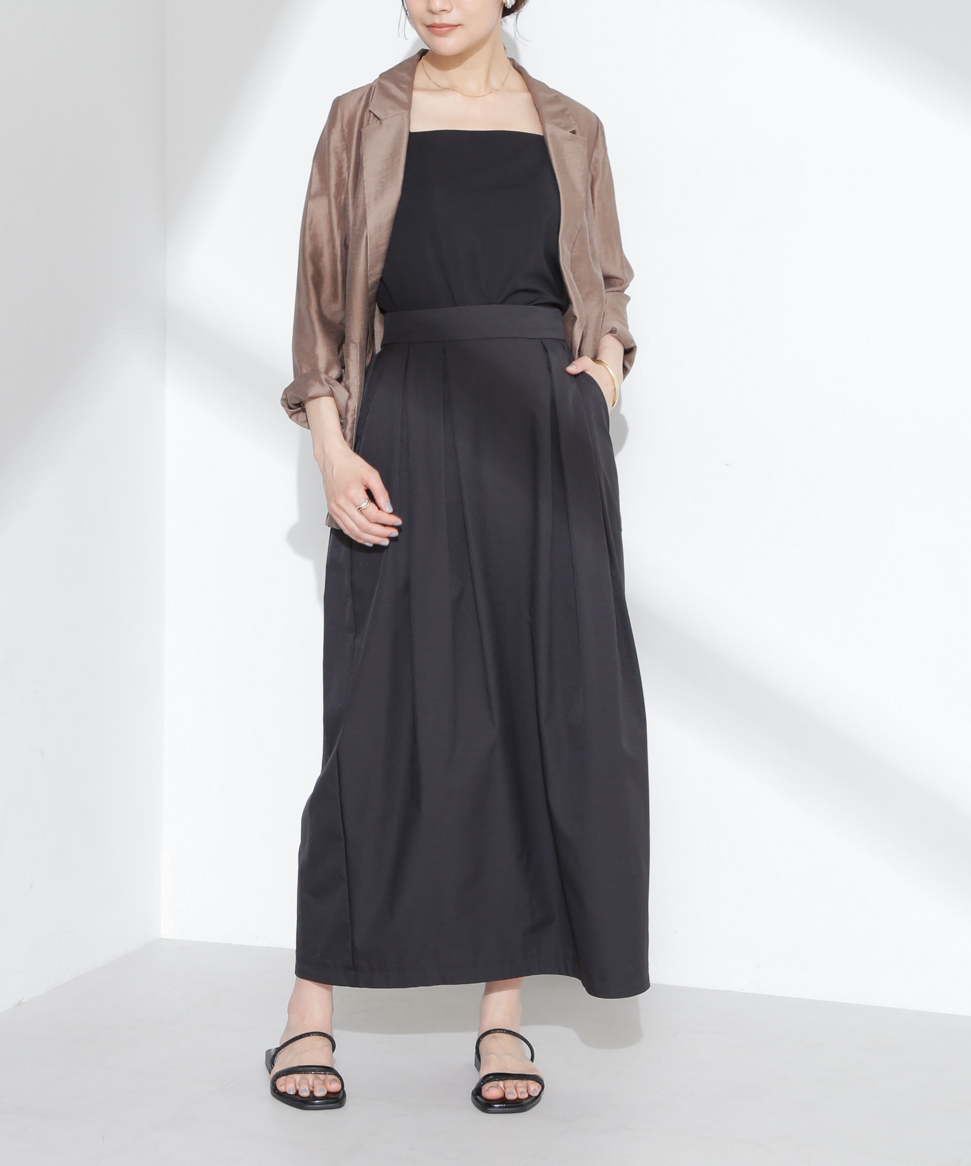 nano･universe「タックコクーンスカート」|スカート|