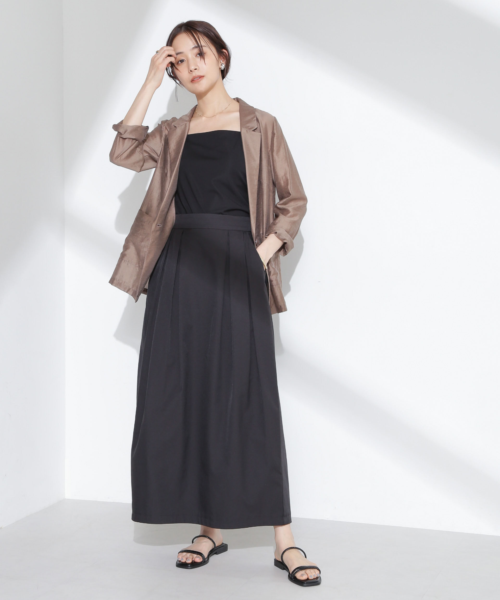 nano･universe「タックコクーンスカート」|スカート|