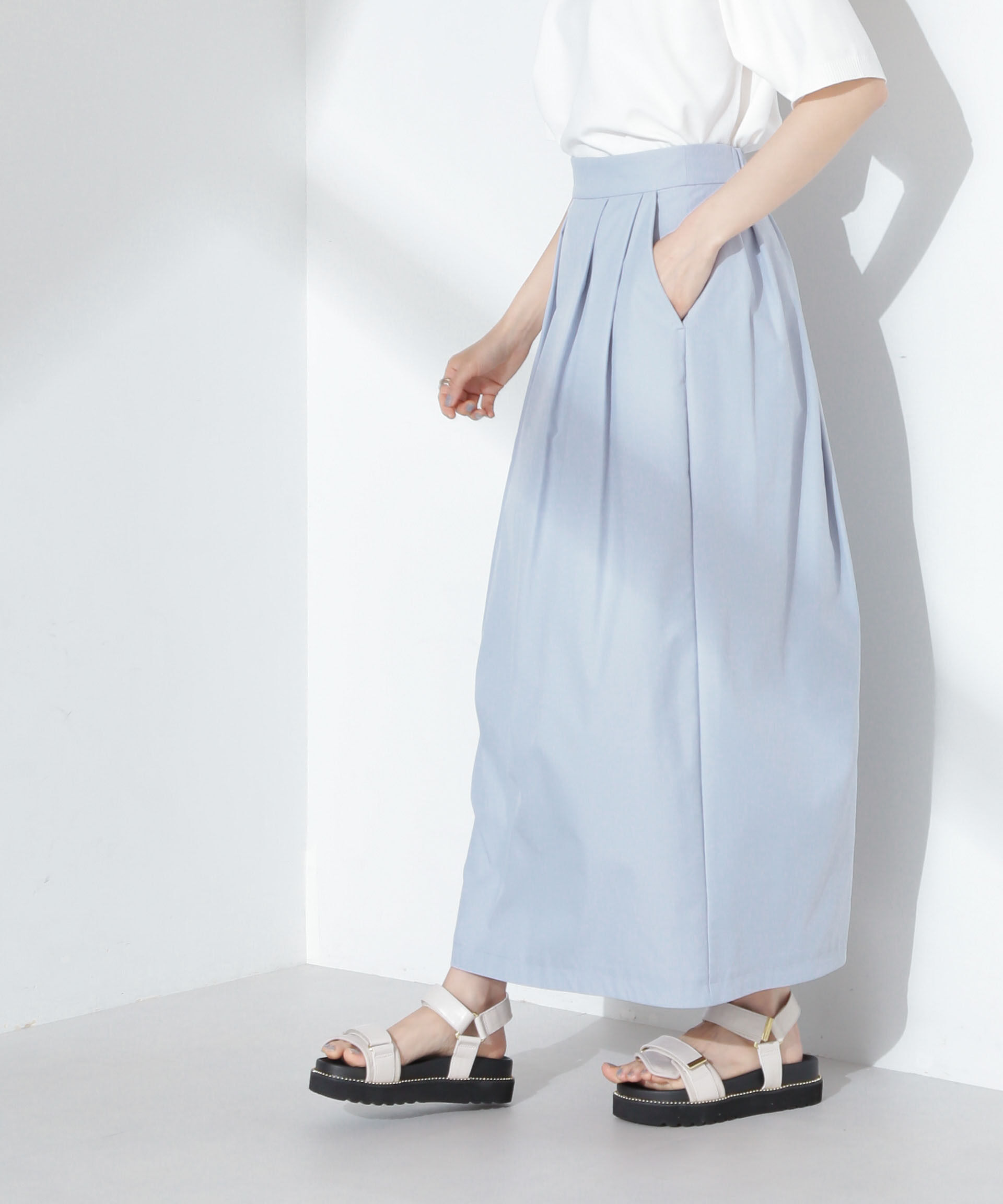 nano･universe「タックコクーンスカート」|スカート|