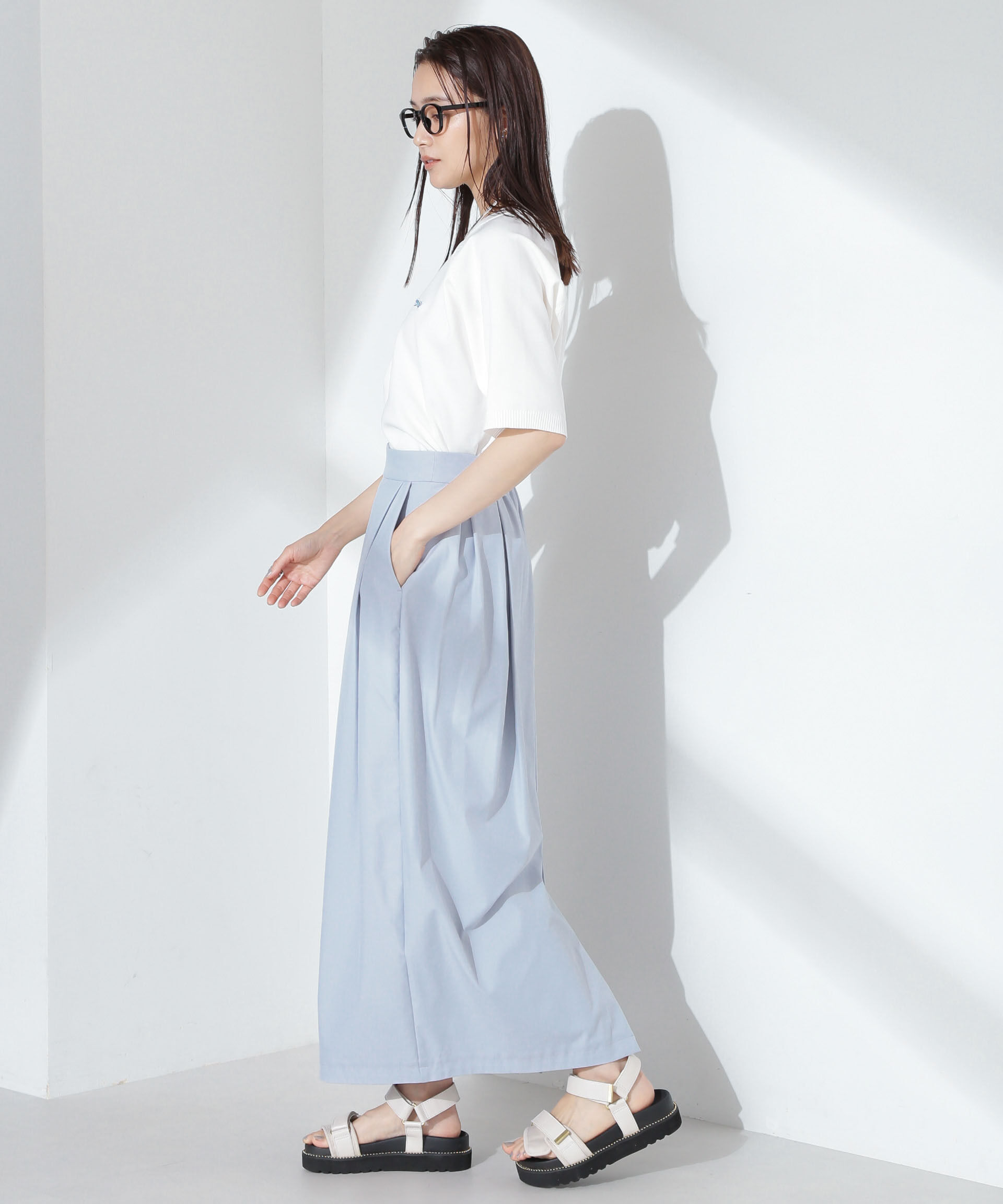 nano･universe「タックコクーンスカート」|スカート|