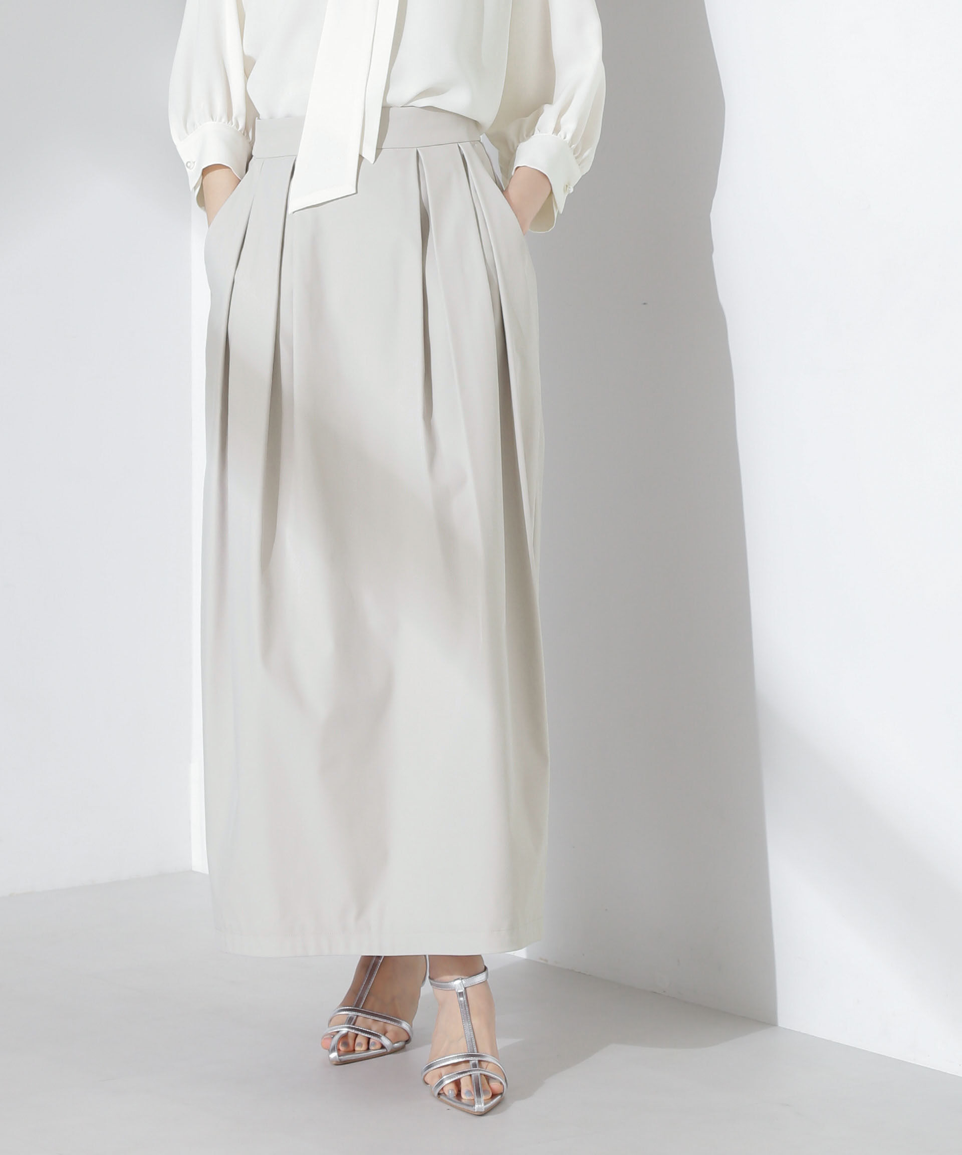 nano･universe「タックコクーンスカート」|スカート|