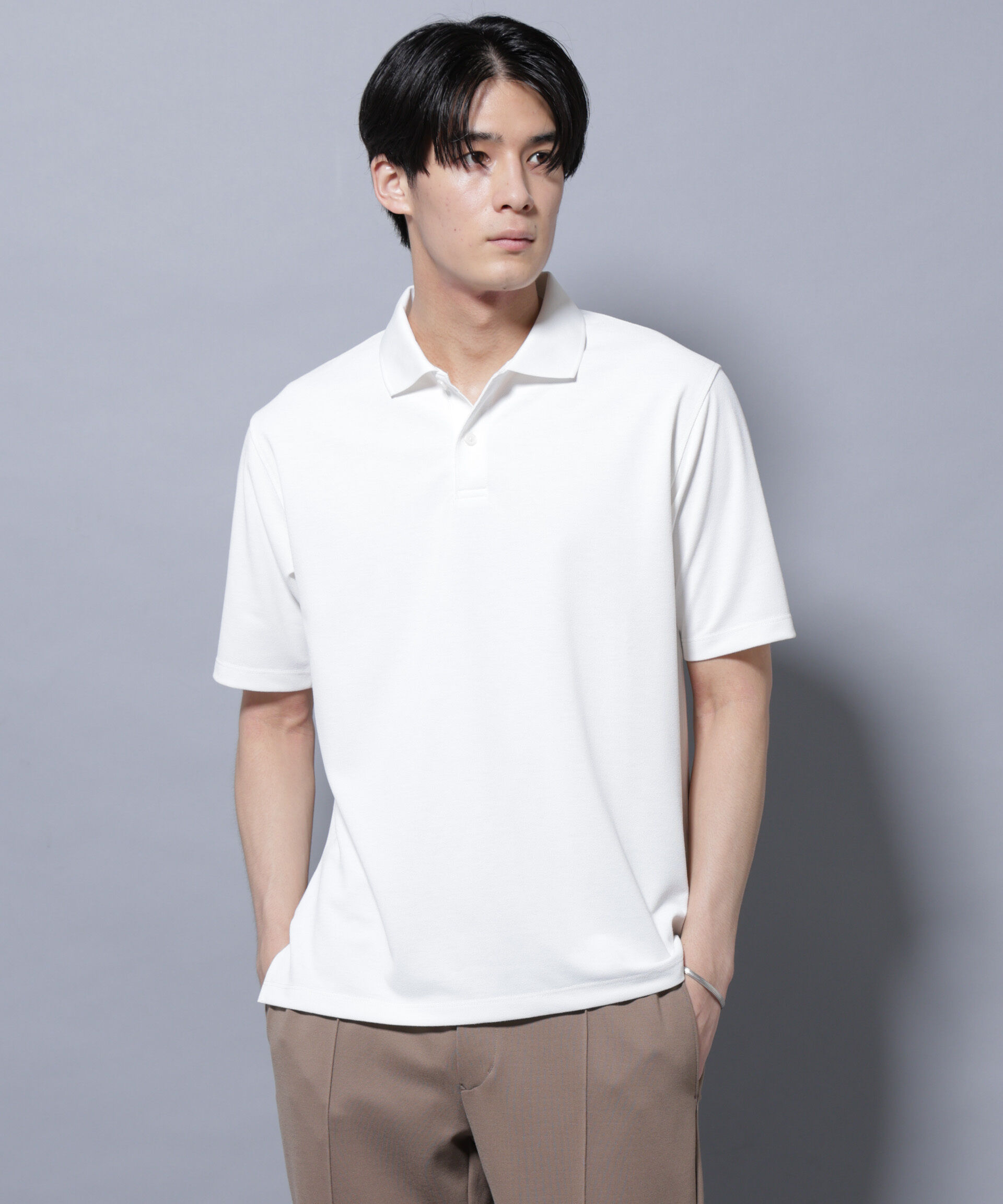 nano･universe「「N POLO」 AERO FREEZE 鹿の子ポロシャツ」|Tシャツ・カットソー|