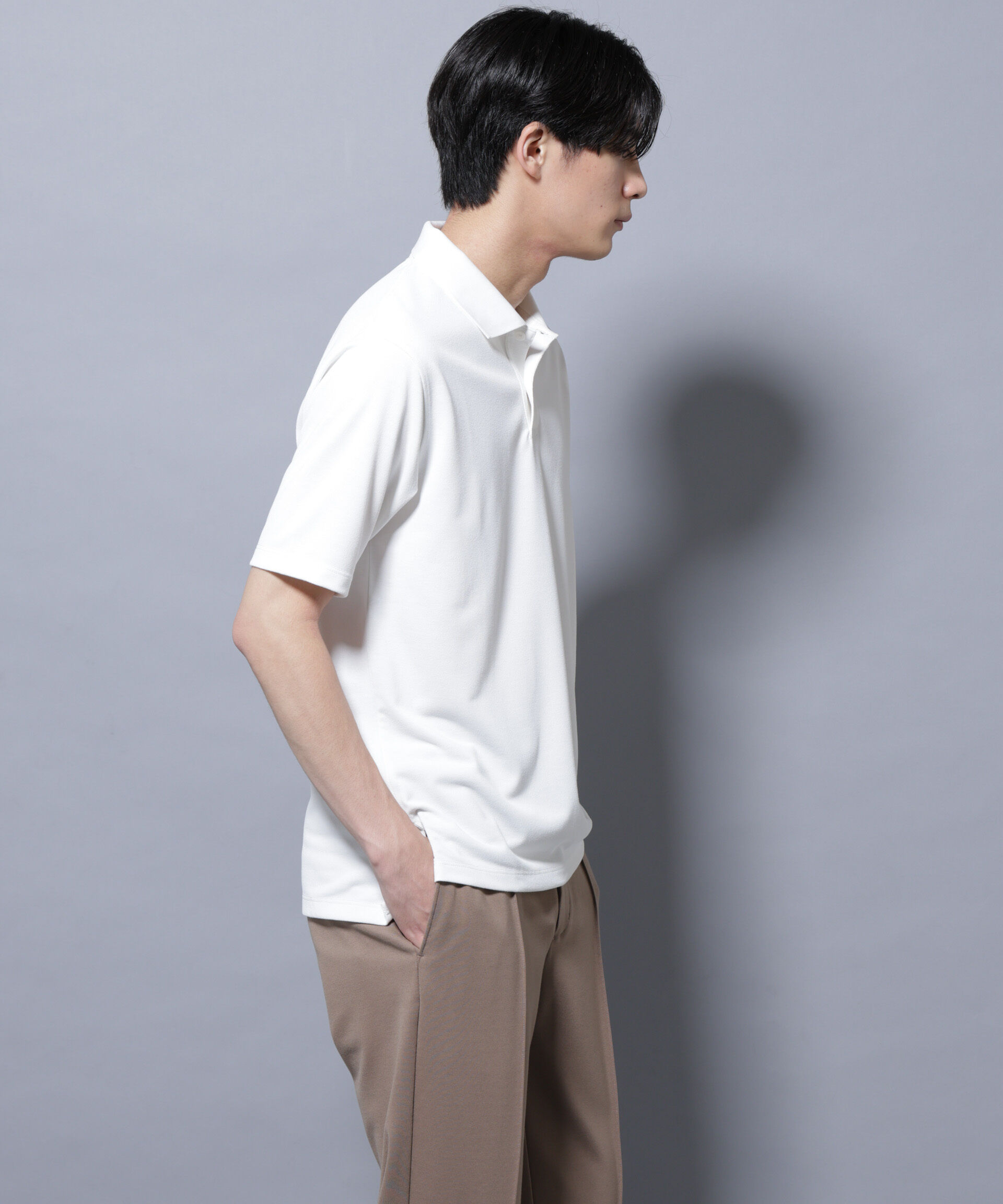 nano･universe「「N POLO」 AERO FREEZE 鹿の子ポロシャツ」|Tシャツ・カットソー|