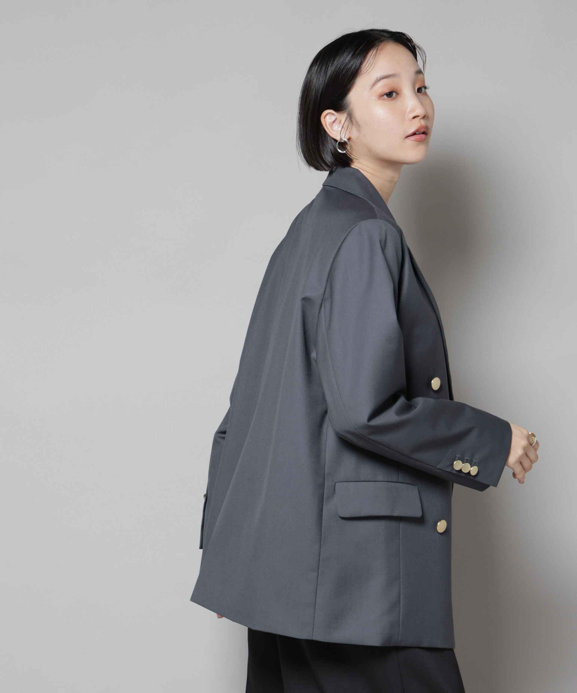 nano･universe「ダブルブレストジャケット」|テーラードジャケット|