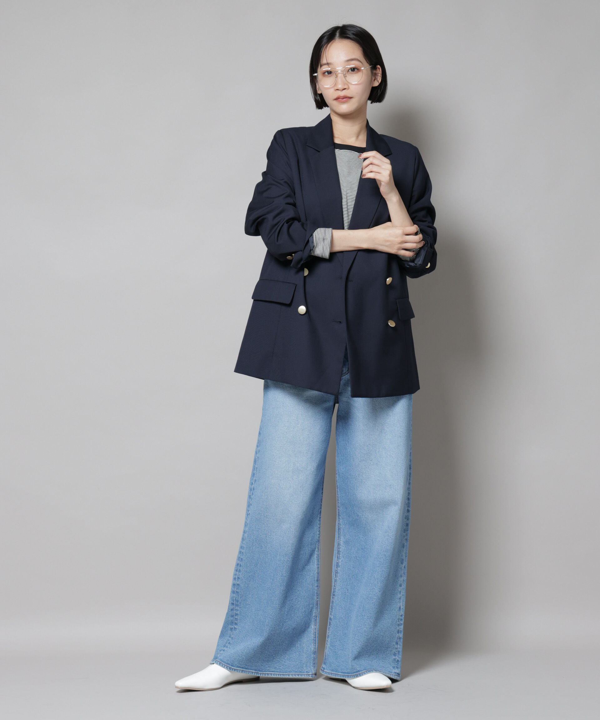 nano･universe「ダブルブレストジャケット」|テーラードジャケット|