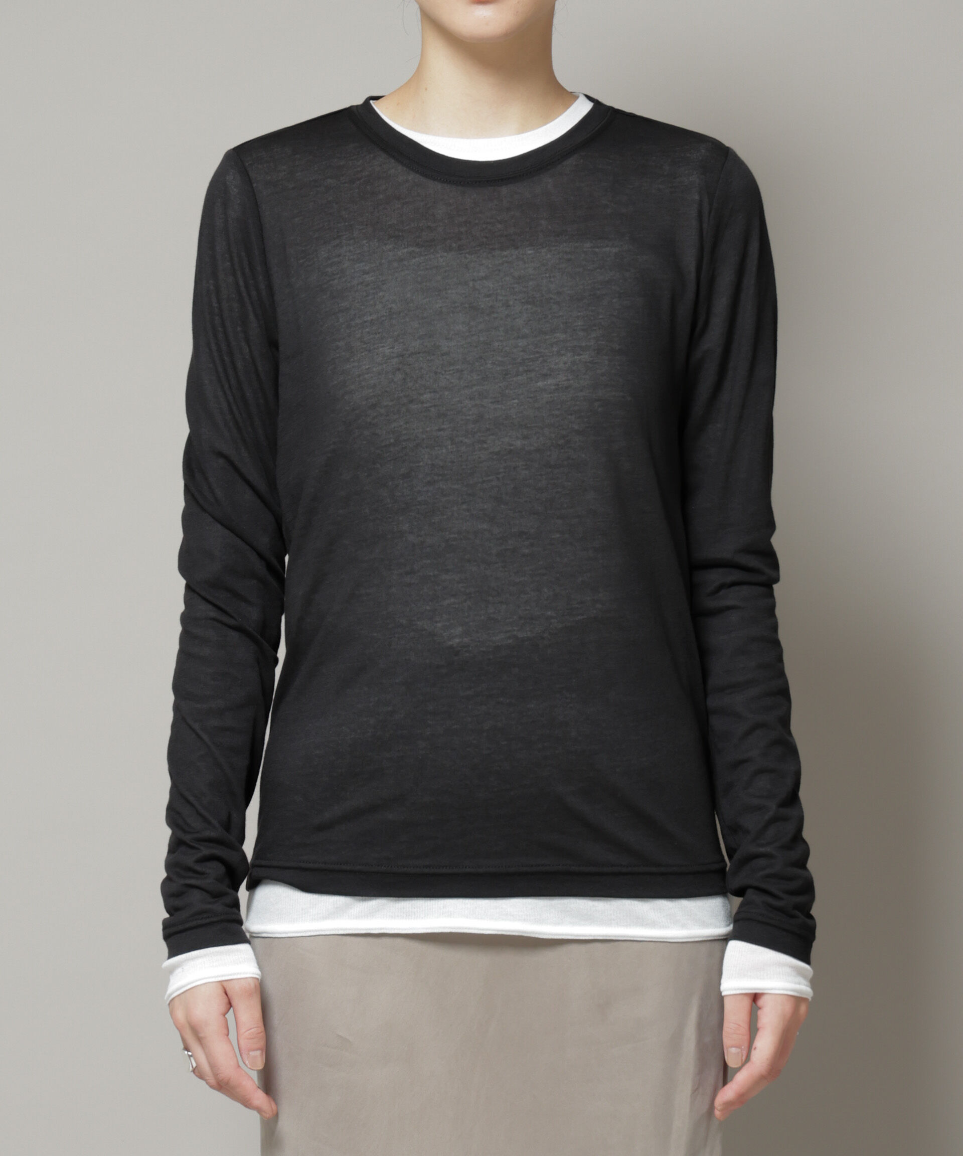 nano･universe「シアーテレコ＆天竺ロンTeeセット」|Tシャツ・カットソー|