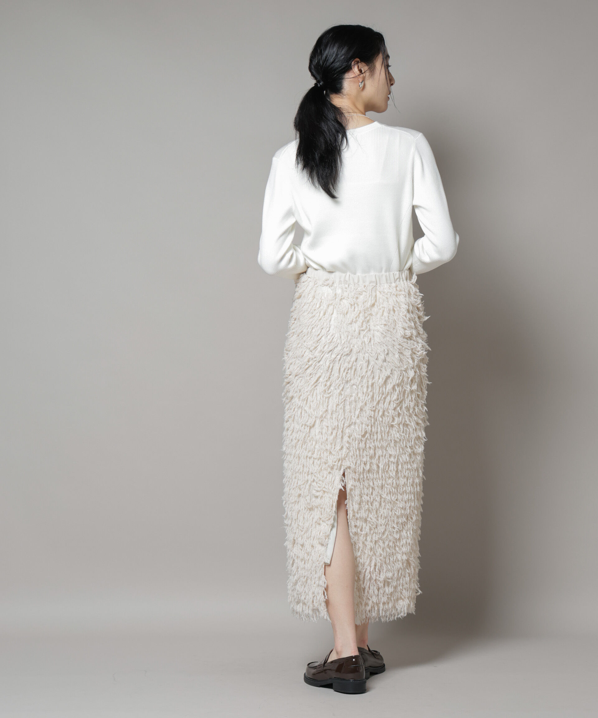 nano･universe「CICA&UVカット加工Vネックリブカーディガン」|ニット・セーター|