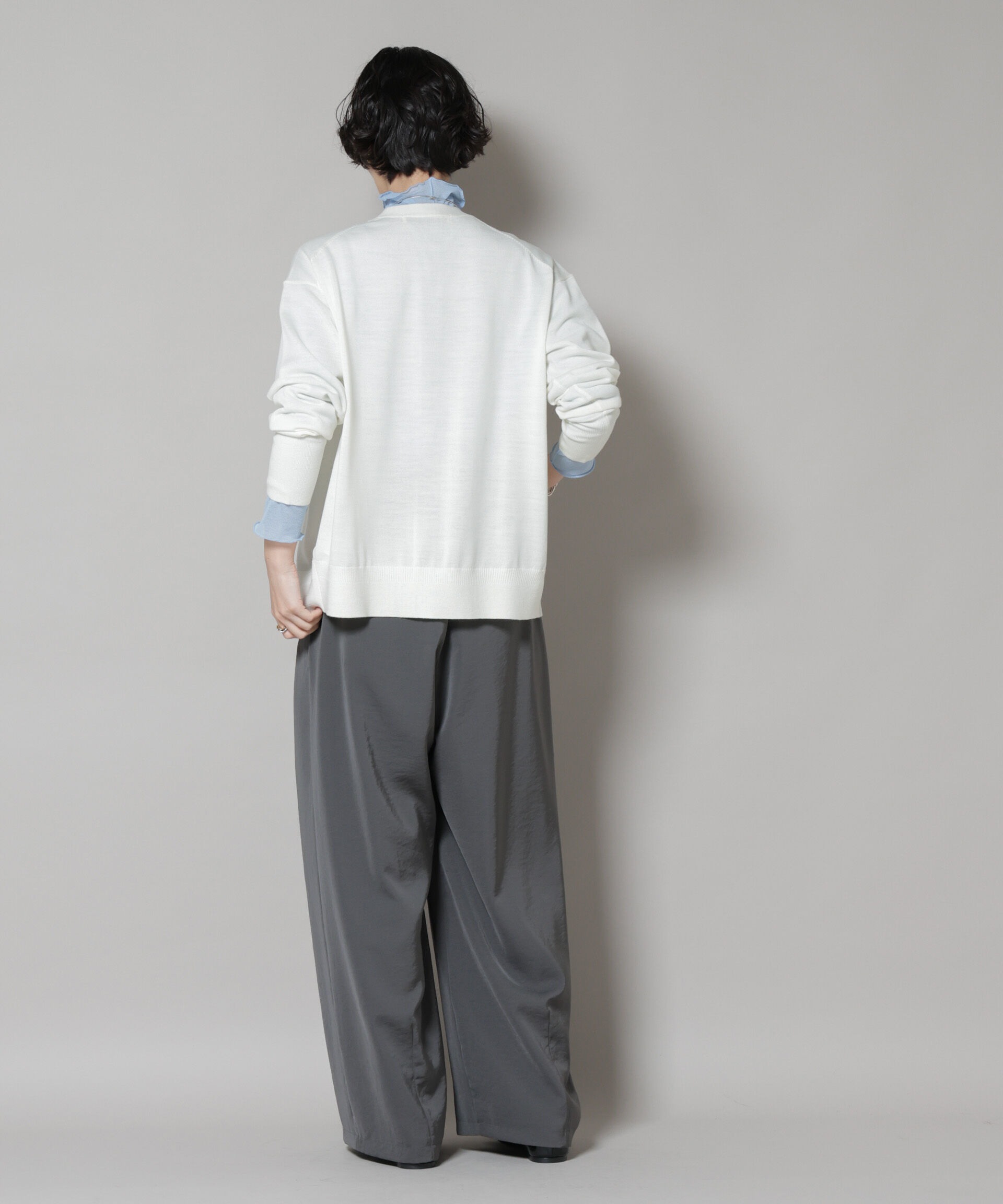 nano･universe「毛玉レスニット2wayカシュクールカーディガン」|ニット・セーター|