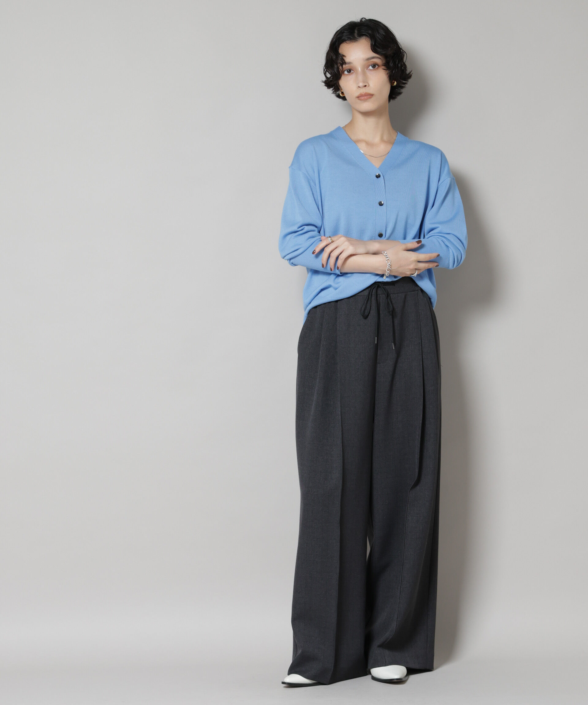 nano･universe「毛玉レスニット2wayカシュクールカーディガン」|ニット・セーター|