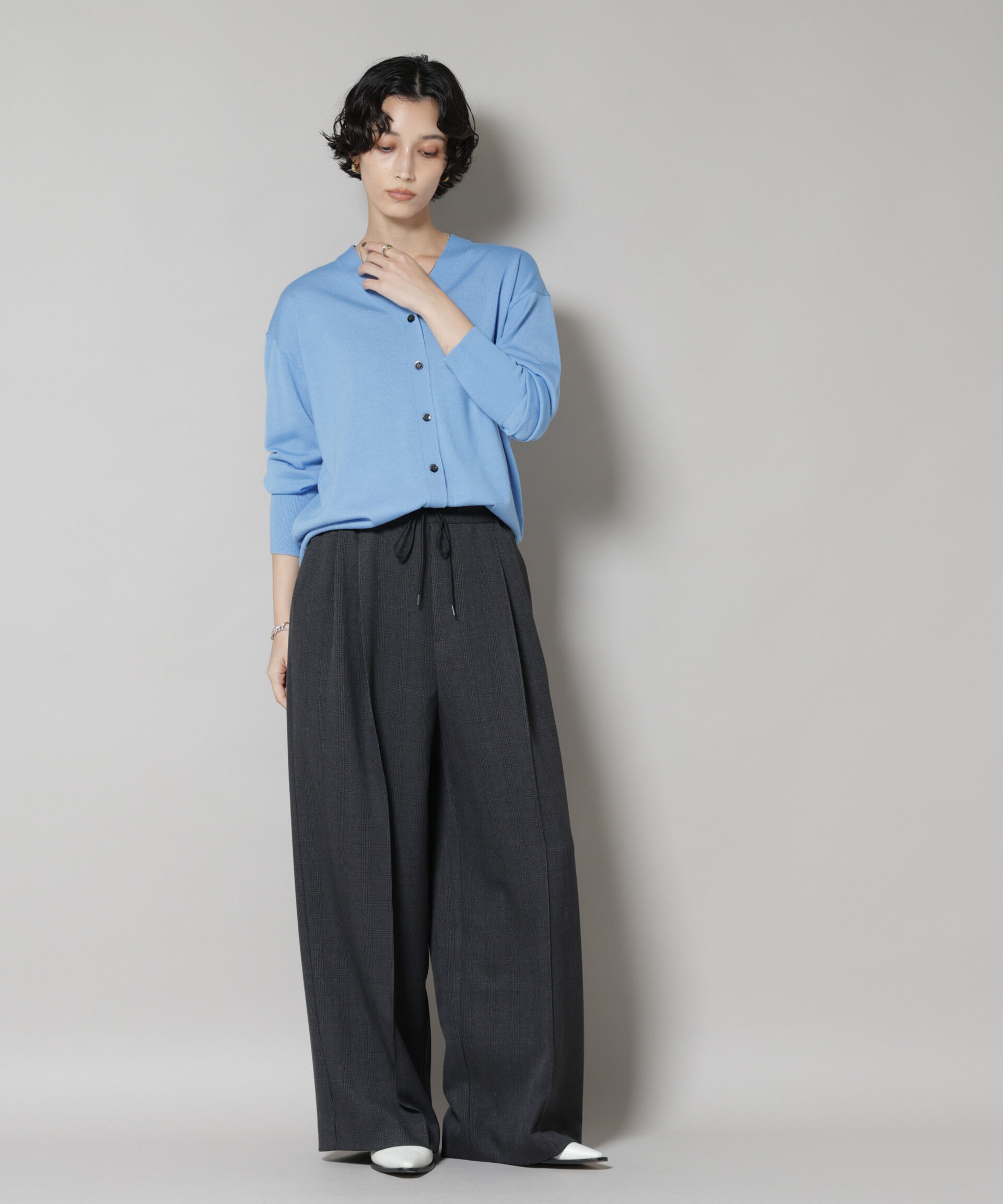 nano･universe「毛玉レスニット2wayカシュクールカーディガン」|ニット・セーター|