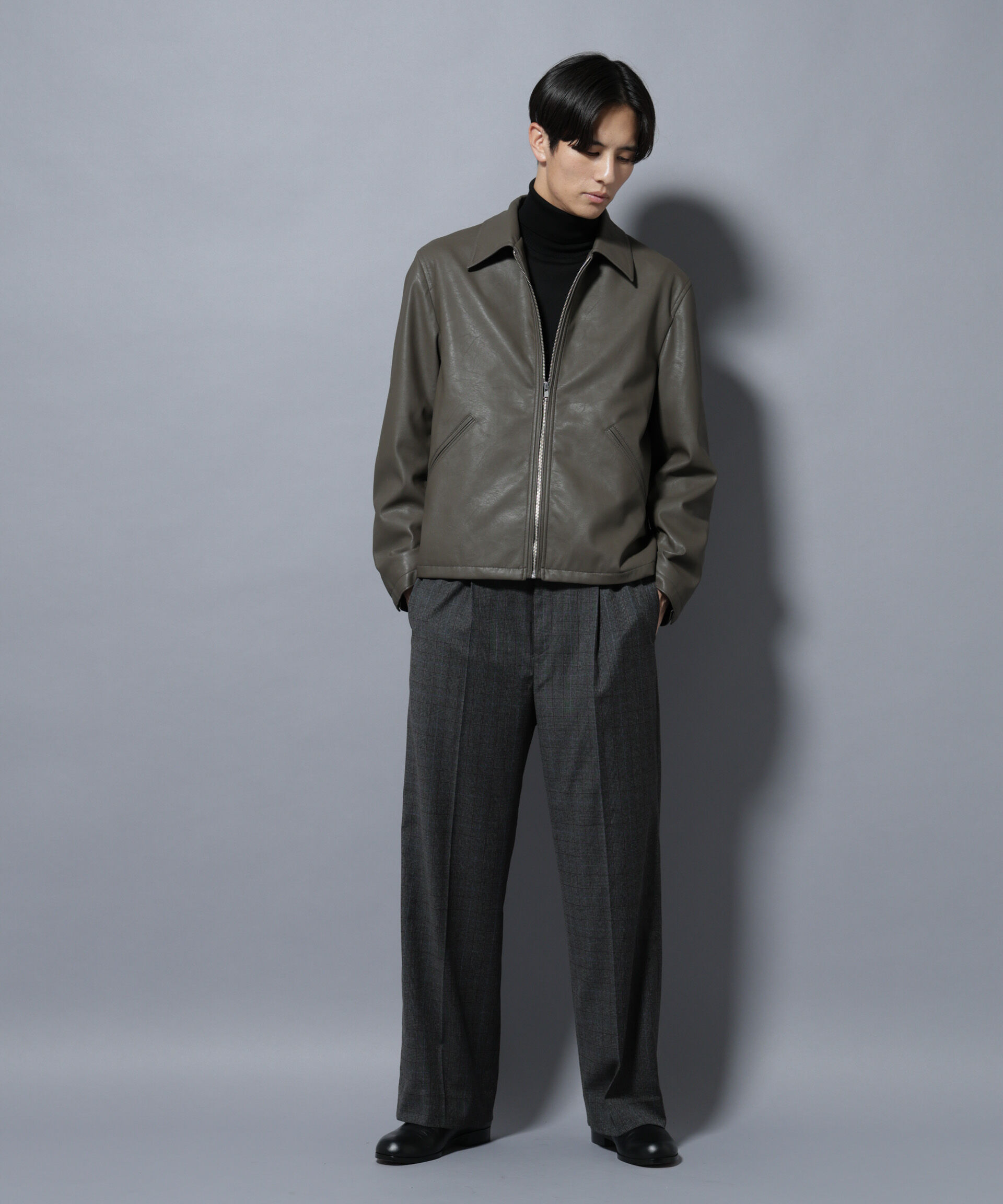 nano･universe「DELEGANTEエアリーサキソニー/CHK/ST ストレートFITパンツ(セットアップ可)」|チノ|