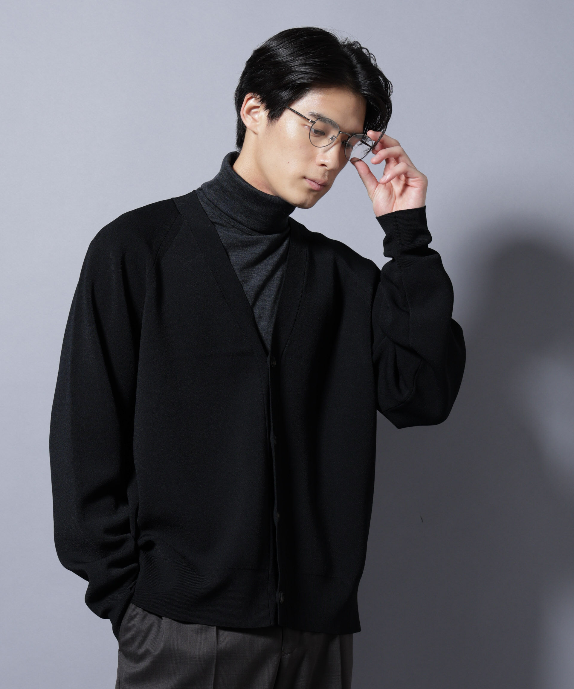 nano･universe「ELITE 7 FUNCTION W-FACE カーディガン」|ニット・セーター|