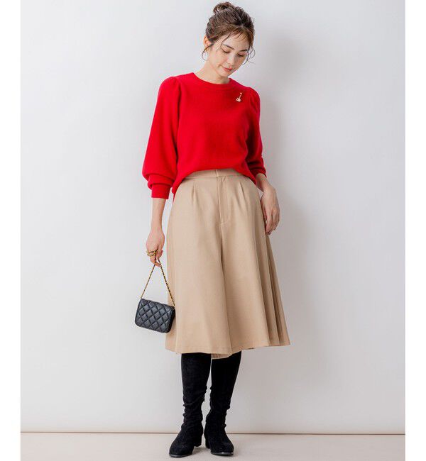 組曲「【8色展開・前後着用可】ウールカシミヤミックス パフスリーブ ニット」|ニット・セーター|