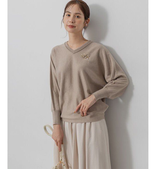 組曲「【前後着用可】ニューシックニットＶネック プルオーバー」|ニット・セーター|