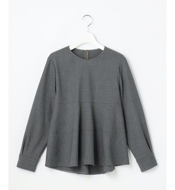 自由区「【SHIHOさん着用】ソフトウールブレンドペプラム ブラウス」|シャツ・ブラウス|
