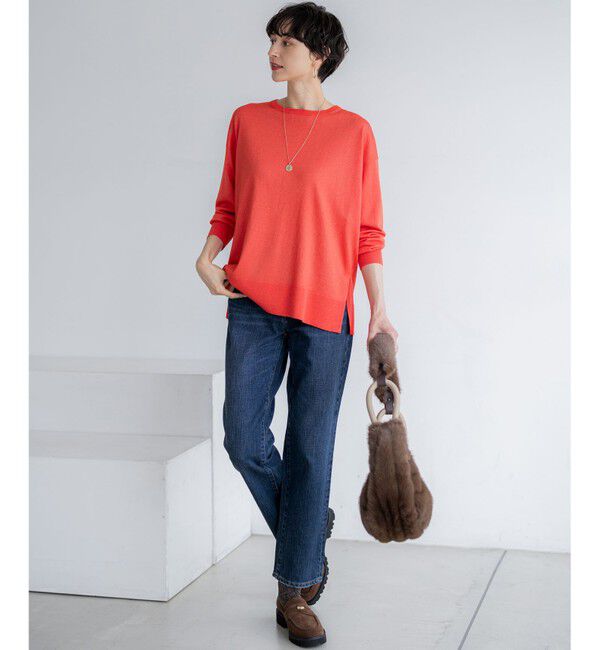 23区「【洗える】オータムシャイニー リラクシー ニット」|ニット・セーター|