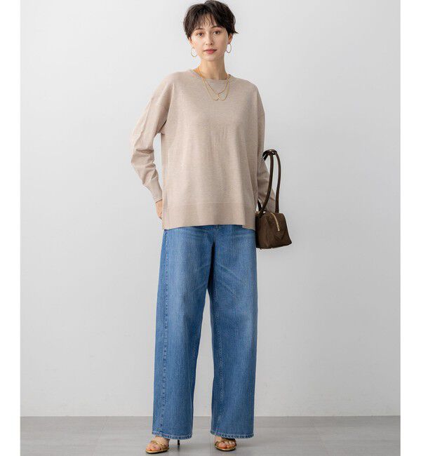 23区「【洗える】オータムシャイニー リラクシー ニット」|ニット・セーター|