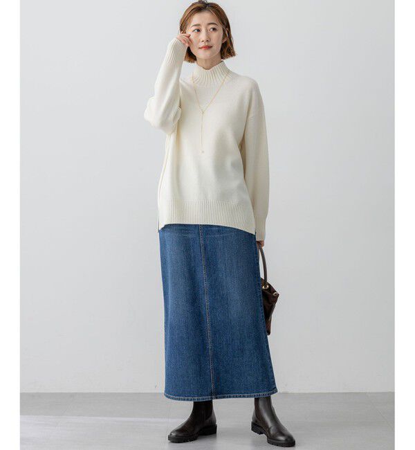 23区「【見上愛さんコラボカラー/Oggi掲載】カシミヤブレンド ハイネック ニット」|ニット・セーター|