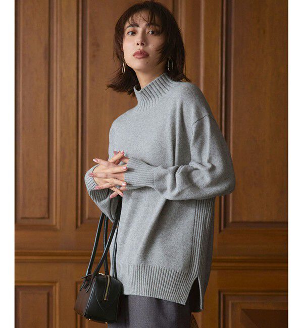 23区「【見上愛さんコラボカラー/Oggi掲載】カシミヤブレンド ハイネック ニット」|ニット・セーター|ﾗｲﾄｸﾞﾚ