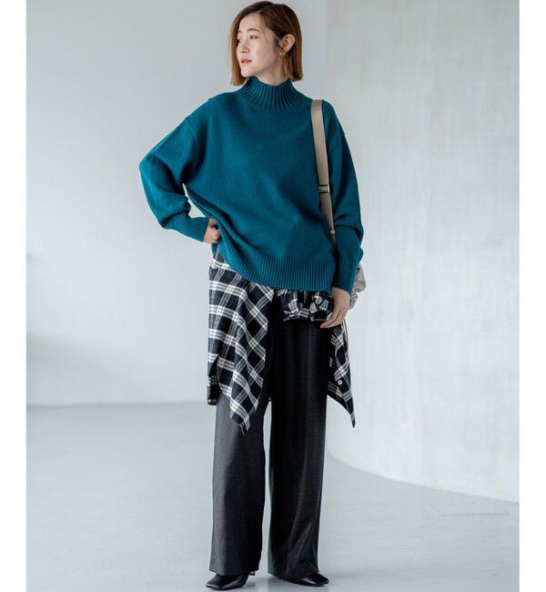 23区「【見上愛さんコラボカラー/Oggi掲載】カシミヤブレンド ハイネック ニット」|ニット・セーター|