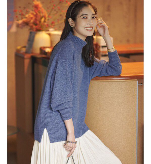 23区「【見上愛さんコラボカラー/Oggi掲載】カシミヤブレンド ハイネック ニット」|ニット・セーター|[見上愛さんｺ