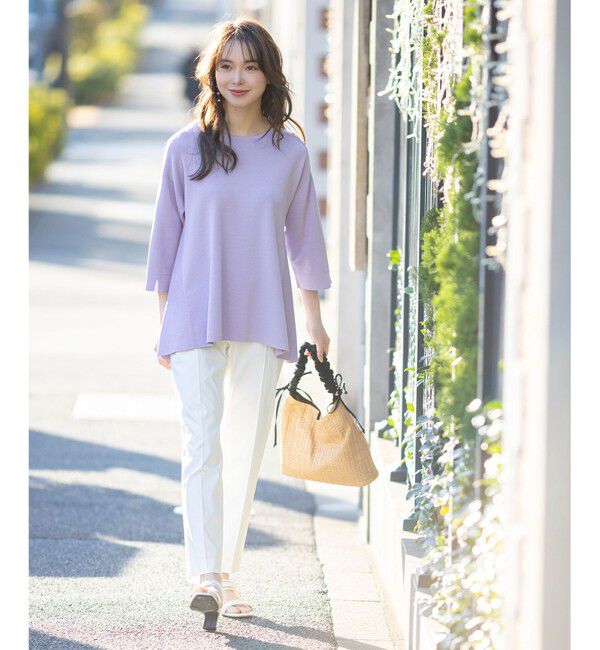 ANY SIS「【UVカット・洗える】フレアニット チュニック」|ニット・セーター|